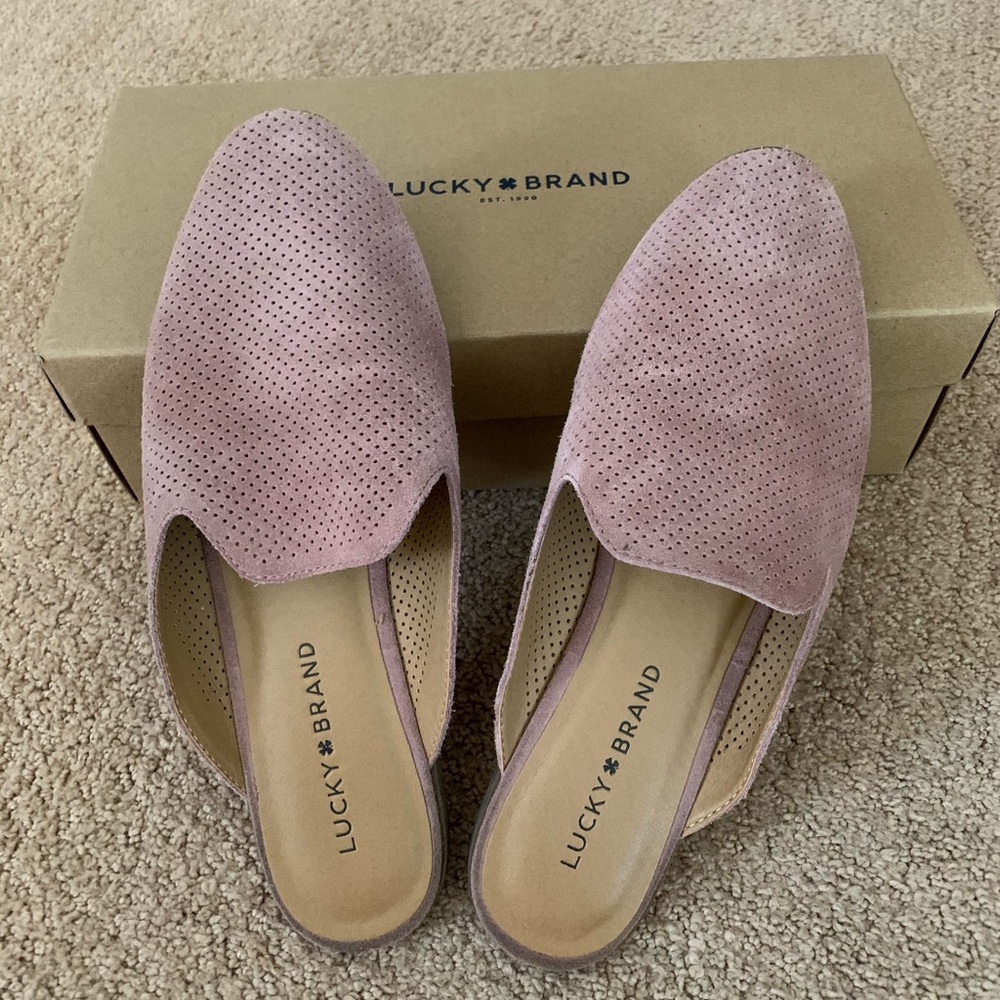 Lucky Brand Suede Mules